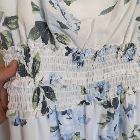 Floral Sundress | Fit & Flare | XL | NWOT | Spaghetti Straps and Smocking! - Picture 4 of 9